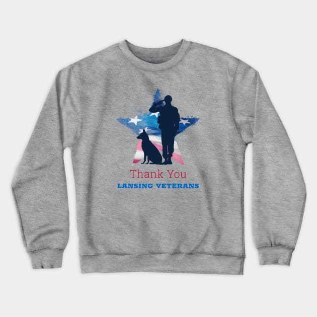 Thank You Lansing Veterans Crewneck Sweatshirt by Shop The Lansing Journal